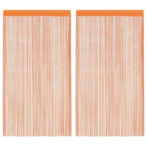 vidaXL Naruverhot 2 kpl oranssi 100x250 cm