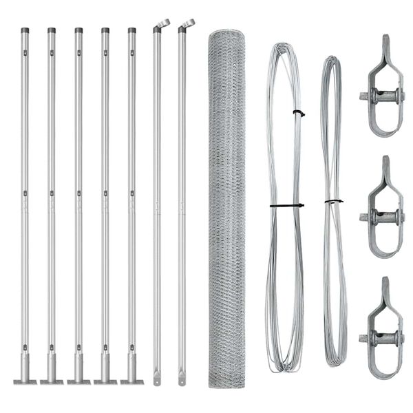 vidaXL Aitalatu Hopea 10 x 1,5 m (13 mm verkko) Ter&auml;s