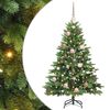 vidaXL Tekojoulukuusi 150 LED-valoilla Vihre&auml; 120 cm PE ja PVC