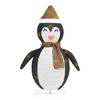 vidaXL Pingviini joulukoriste LED-valoilla ylellinen kangas 60 cm