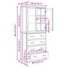 vidaXL Varastokalustesarja laatikon kanssa ovella Ruskea Tekninen puu