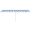 vidaXL Vapaasti seisova sis&auml;&auml;nkelattava markiisi 600x350 cm sinivalk.