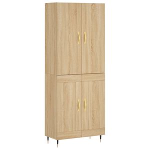vidaXL Kaappi Sonoma tammi 69,5x34x180 cm tekninen puu