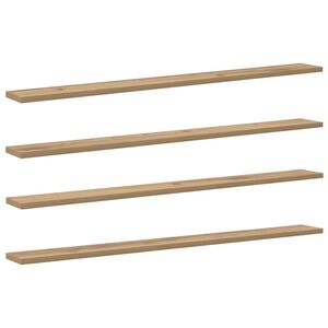 vidaXL Hyllylevy 4 pcs Ruskea 100 x 10 x 1,5 cm Tekninen puu