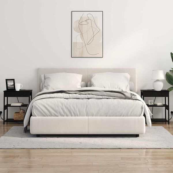 vidaXL Y&ouml;p&ouml;yt&auml;kaappi Musta tammi. 41 x 31 x 51 cm Tekninen puu