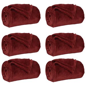 vidaXL Heittop&auml;&auml;llys 6 kpl Bordeaux punainen 240 x 270 cm 10.11 kg