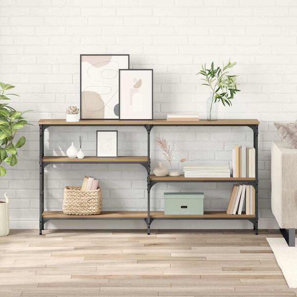 vidaXL Konsolip&ouml;yt&auml; Artisan tammi 150 x 29 x 76,5 cm Tekninen puu