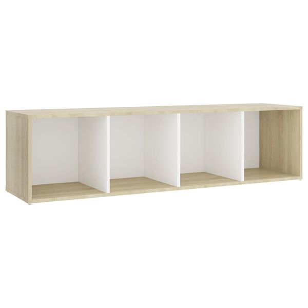 vidaXL TV-tasot 3 kpl valk./Sonoma-tammi 142,5x35x36,5 cm lastulevy