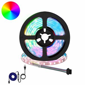 vidaXL LED-nauha 2 kpl Musta ja l&auml;pin&auml;kyv&auml; Kupari ja muovi