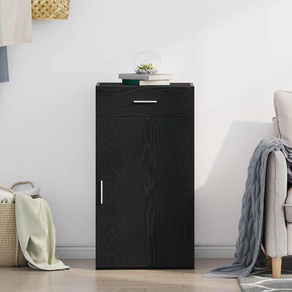 vidaXL Sivup&ouml;yt&auml; laatikon kanssa Musta tammi. 50 x 42,5 x 93 cm