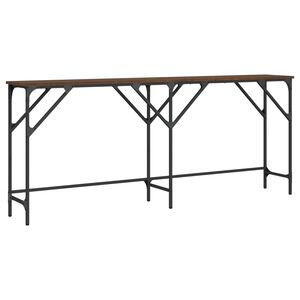 vidaXL Konsolip&ouml;yt&auml; ruskea tammi 180x29x75 cm tekninen puu