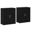 vidaXL Sivup&ouml;yt&auml; 2 kpl Musta tammi. 60 x 31 x 70 cm Tekninen puu