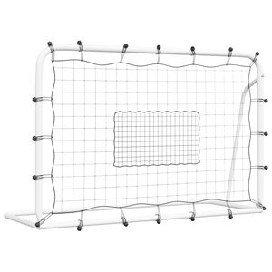 vidaXL Jalkapallomaali verkolla valkomusta 184x61x123 cm ter&auml;s ja PE