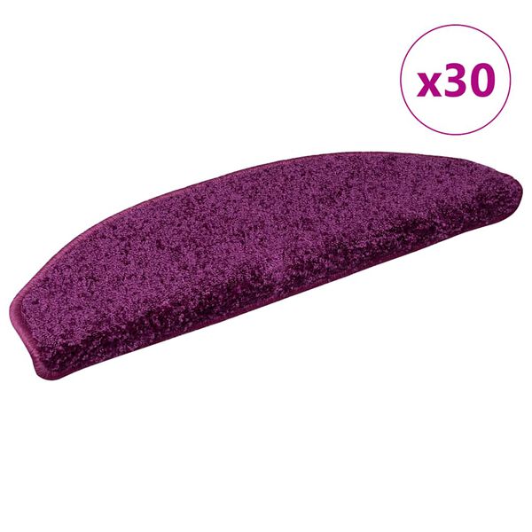 vidaXL Porrasmatot 30 kpl 65x21x4 cm violetti puolipy&ouml;re&auml; suuri