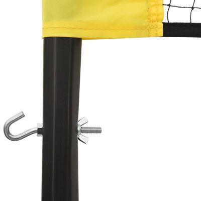 vidaXL Lentopalloverkko keltainen ja musta 823x244 cm PE-kangas