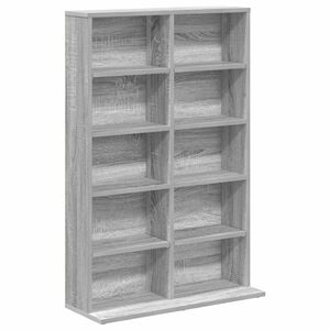 vidaXL CD-kaappi Harmaa Sonoma 65 x 23,5 x 97,5 cm Tekninen puu