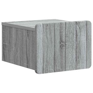 vidaXL Sein&auml;lle Kiinnitett&auml;v&auml; Y&ouml;p&ouml;yt&auml; Harmaa sonoma 33 x 34,5 x 24 cm