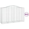 vidaXL Kaarevat kivikorit 13 kpl 200x50x120/140 cm galvanoitu rauta