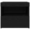 vidaXL Yöpöytäkaappi 2 pcs Musta tammi. 50 x 40 x 45 cm Tekninen puu