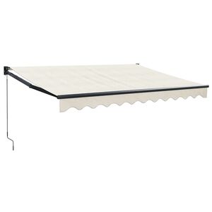 vidaXL Sis&auml;&auml;nkelattava markiisi kerma 3x2,5 m kangas/alumiini