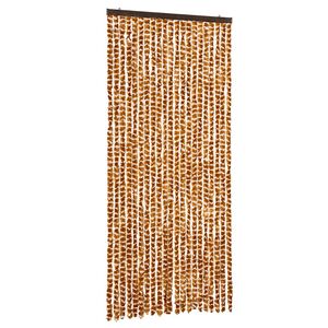 vidaXL Hy&ouml;nteisverho okra ja valkoinen 90x200 cm chenille