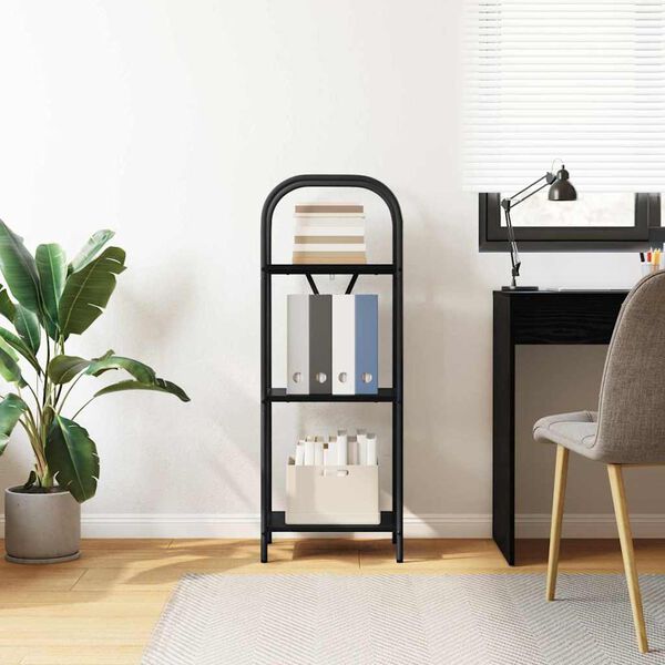 vidaXL Kirjahylly Musta tammi. 40 x 30 x 109 cm Tekninen puu