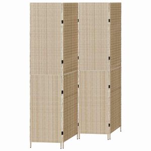 vidaXL Huonejakaja Beige 195 x 180 cm polyrottinki