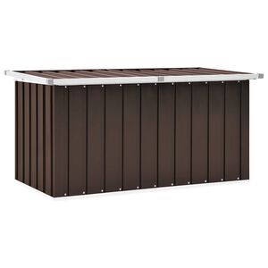 vidaXL Puutarhan s&auml;ilytyslaatikko ruskea 129x67x65 cm