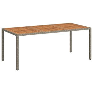 vidaXL Puutarhap&ouml;yt&auml; 190x90x75 cm polyrottinki ja akaasiapuu harmaa
