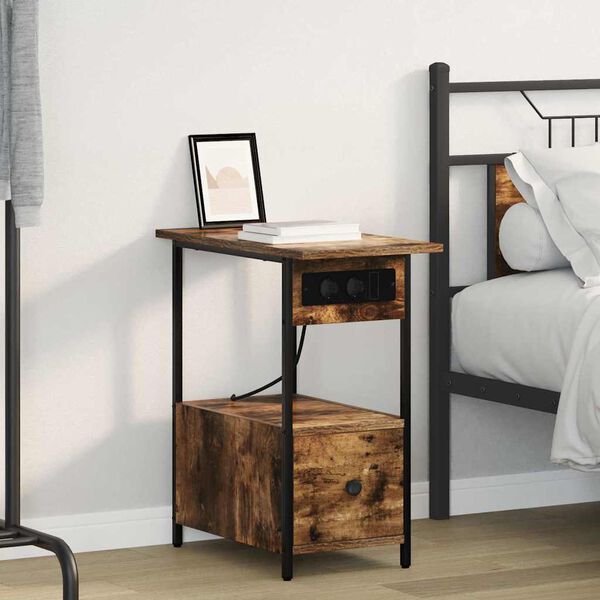 vidaXL Y&ouml;p&ouml;yt&auml;kaappi Savup&auml;hkin&auml; 60 x 30 x 61 cm Tekninen puu