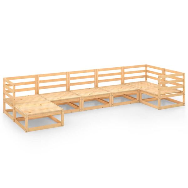 vidaXL 7-osainen puutarhasohvasarja t&auml;ysi m&auml;nty