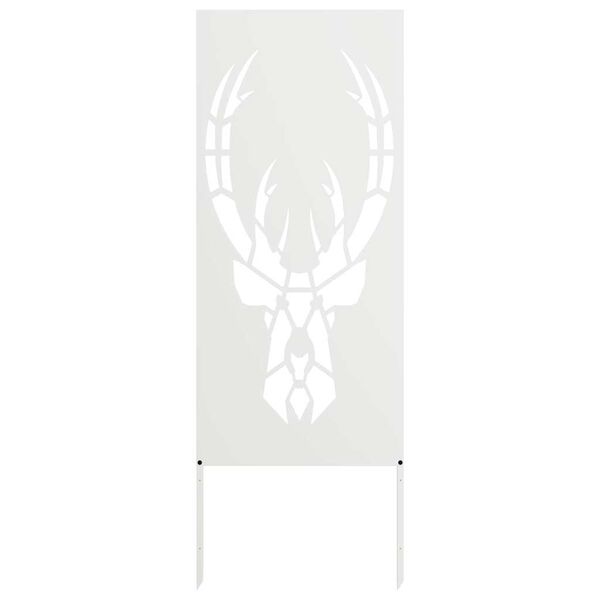 vidaXL Puutarhan yksityisyyden verho El&auml;inkuvio Valkoinen 50 x 140 cm