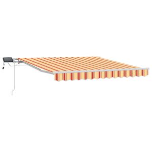 vidaXL Vedett&auml;v&auml; markiisi Keltainen ja oranssi 300 x 250 cm