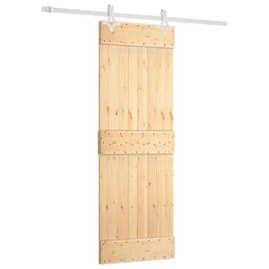 vidaXL Liukuovi 70 x 210 cm Massiivinen m&auml;nty (k&auml;sittelem&auml;t&ouml;n)