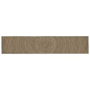 vidaXL Alue matot Luonnollinen ja musta 80 x 400 cm Juutti