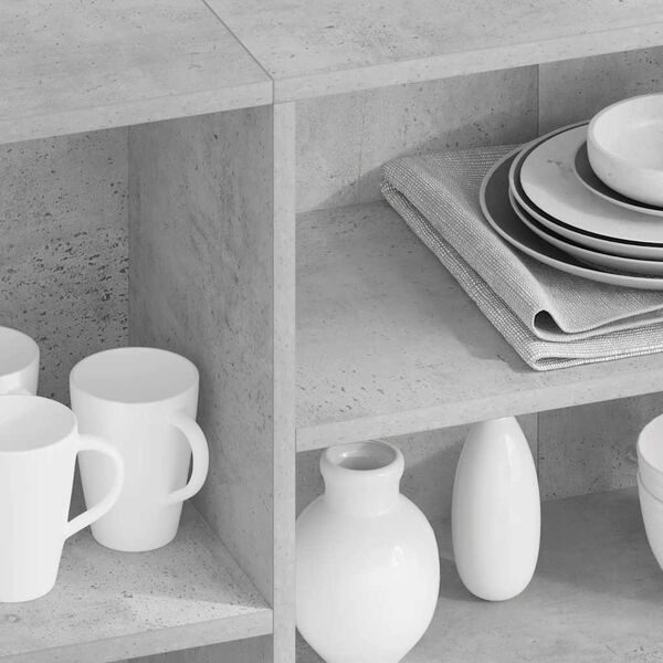 vidaXL Senkki betoninharmaa 120x30x75 cm tekninen puu