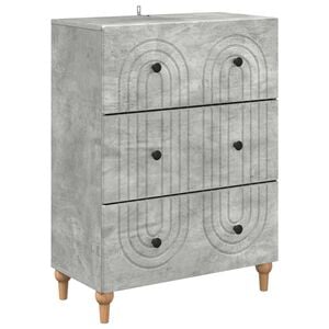 vidaXL Laatikkokaappi Betoninharmaa 66 x 34,5 x 90 cm Tekninen puu