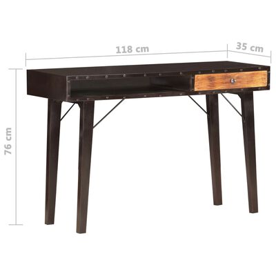 vidaXL Konsolipöytä 118x35x76 cm kierrätetty täyspuu