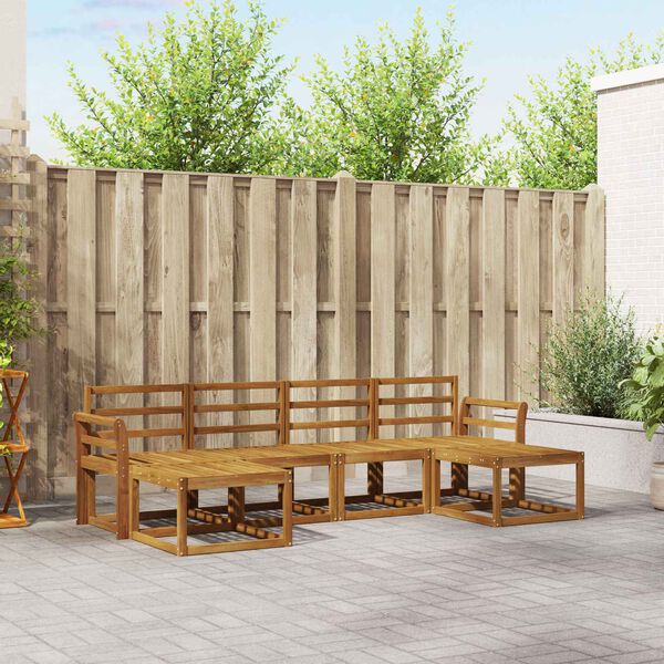 vidaXL Ulkosohvakokoelma 6 pcs Luonnollinen Tekninen puu