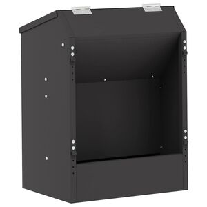 vidaXL Kaninruokkija Musta 33,5 x 25,5 x 45,5 cm 3 kg