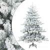 vidaXL Tekojoulupuu Saranallisilla Oksilla Lumen Pintamaalattu 150 cm