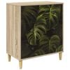vidaXL Laukkaava ELBURG Palmunlehden kuosi 66 x 36,5 x 75 cm Sonoma