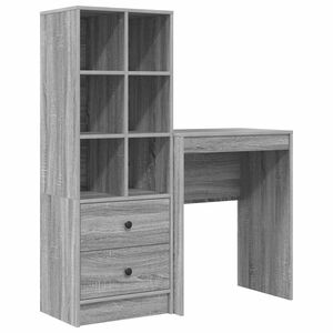 vidaXL P&ouml;yt&auml; Harmaa Sonoma 105,5 x 34 x 127 cm 2 kpl