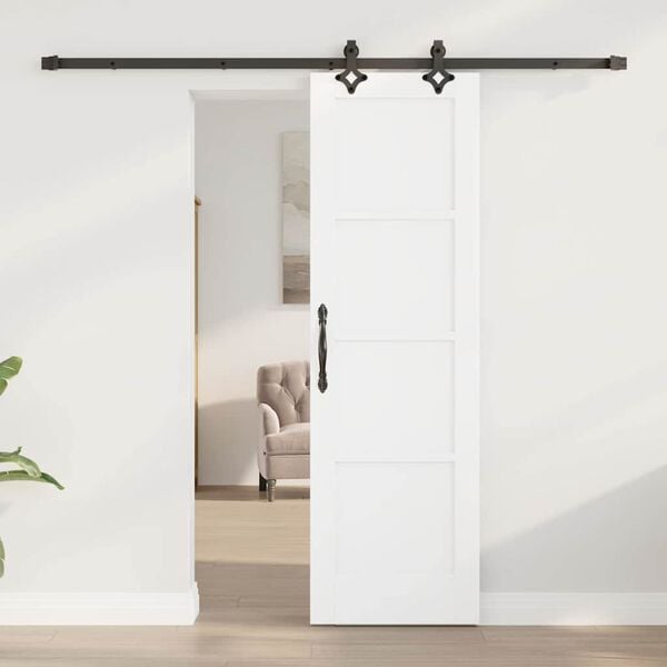 vidaXL Liukuovi ORKDAL Valkoinen 61 x 198,5 cm Massiivinen m&auml;nty