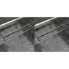 vidaXL Lineaarinen suihkukaivo 2 kpl 630x140 mm ruostumaton ter&auml;s
