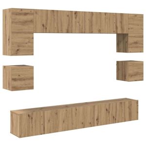 vidaXL TV-tasosetti 8 pcs Artisan tammi Tekninen puu