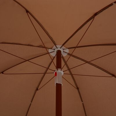 vidaXL Aurinkovarjo terästanko 240 cm ruskeanharmaa