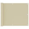 vidaXL Parvekkeen suoja kerma 75x300 cm Oxford kangas