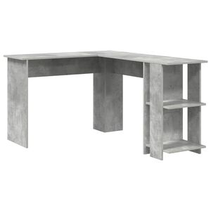 vidaXL Kulmap&ouml;yt&auml; Betoni Harmaa Tekninen puu 140 x 113,5 x 75 cm