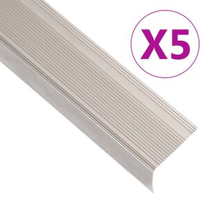 vidaXL Portaikon suojukset L-muotoiset 5 kpl alumiini 90 cm samppanja
